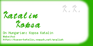 katalin kopsa business card